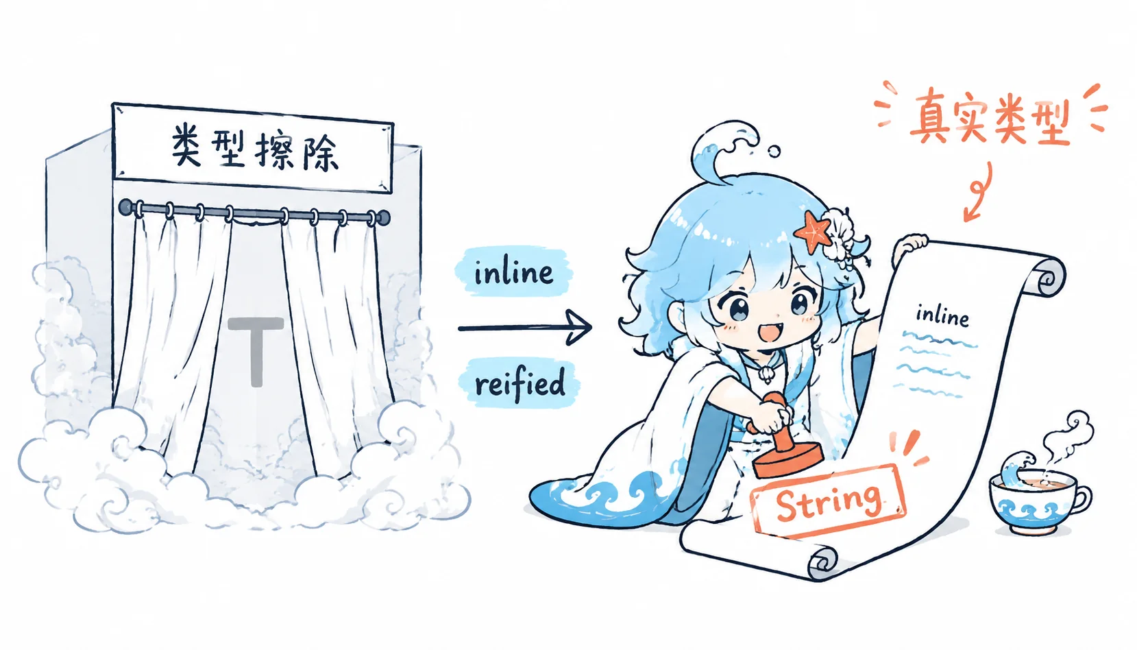 Kotlin泛型实化和类型擦除示意