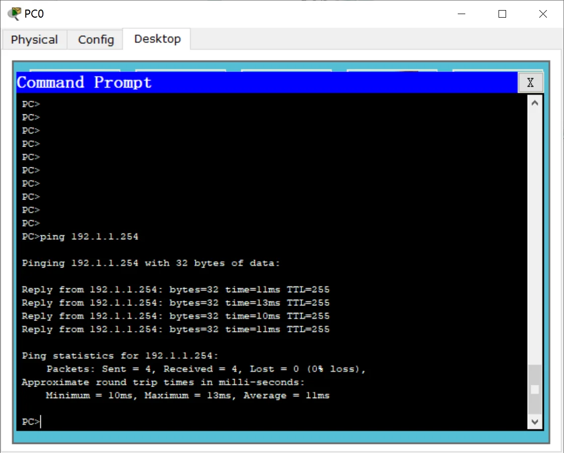 PC1 ping Router11 接口